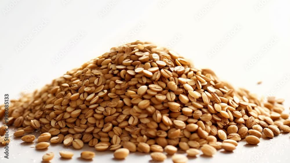 pile of buckwheat flakes, a healthy and nutritious option for breakfast, ideal for promoting a balanced diet and wellness. pile of buckwheat flakes, a healthy and nutritious option for breakfast, ideal for promoting a balanced diet and wellness.