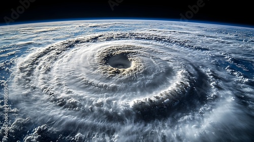 Wallpaper Mural Massive Hurricane Swirling Over the Ocean Captured by Satellite Imagery Torontodigital.ca