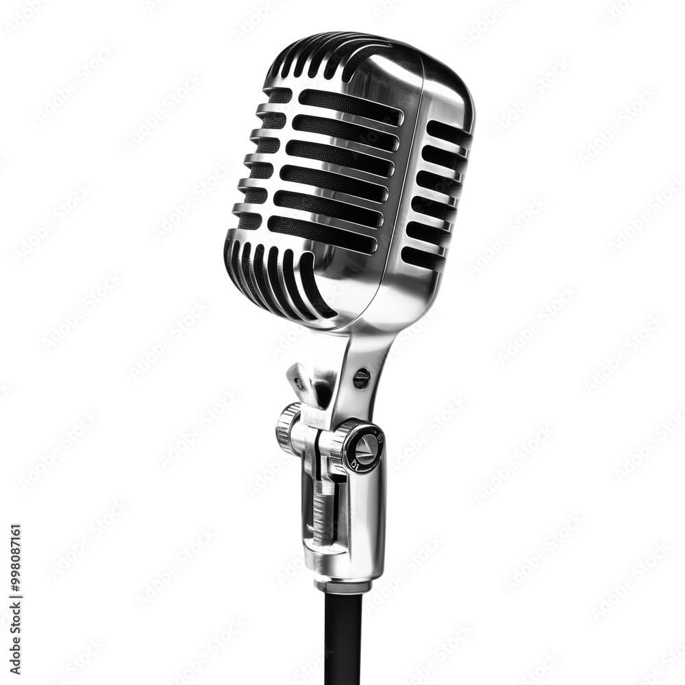 Fototapeta premium Microphone isolated on transparent background