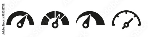 Gauge icon set. Gauge icon