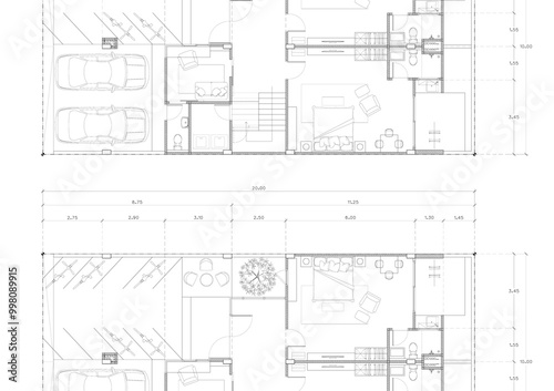 Floor plan designed building on the drawing.