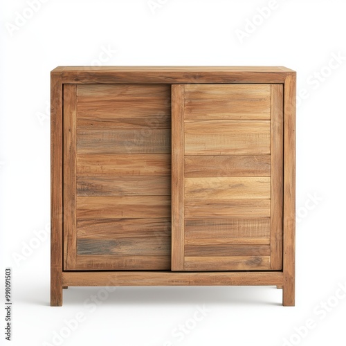 Modern Wooden Cabinet with Sliding Doors