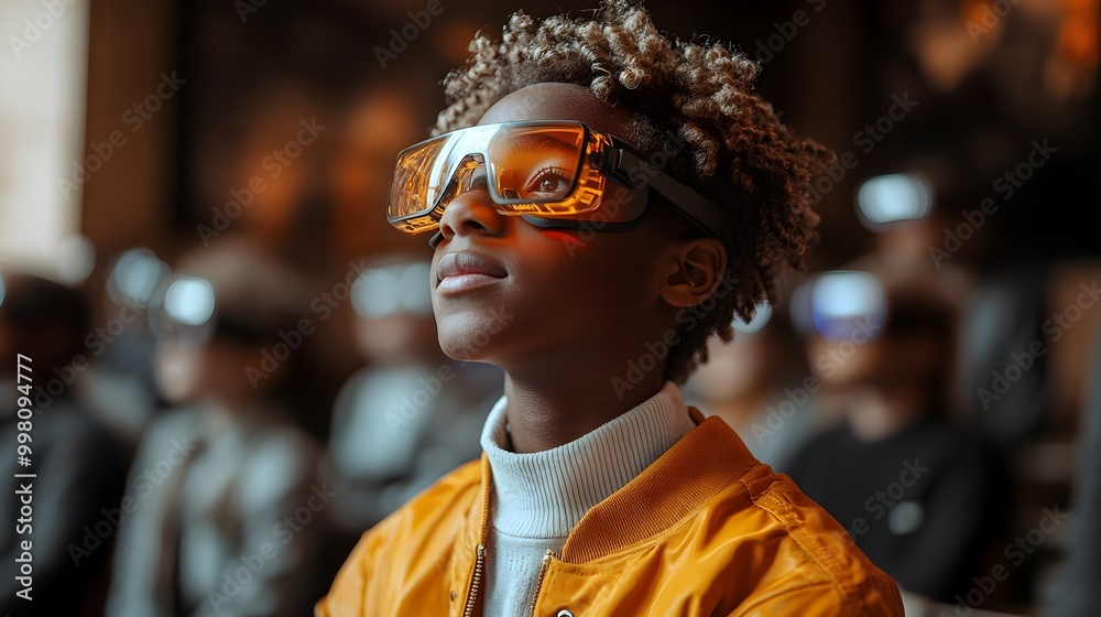 Teacher Utilizing Augmented Reality to Bring Historical Events to Life in Futuristic Classroom long title A futuristic classroom setting where a Teacher Utilizing Augmented Reality to Bring Historical Events to Life in Futuristic Classroom long title A futuristic classroom setting where a