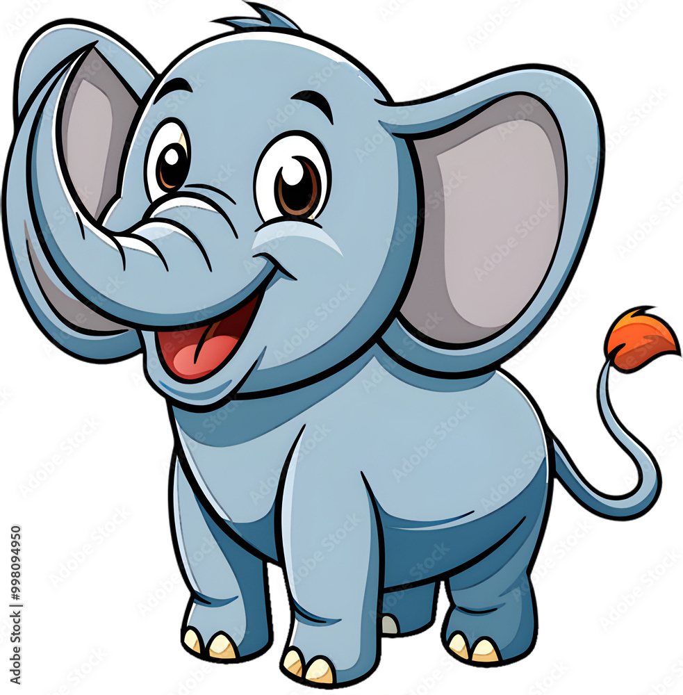 Naklejka premium Unique Cartoon Elephant Designs for T-Shirt Printing. 