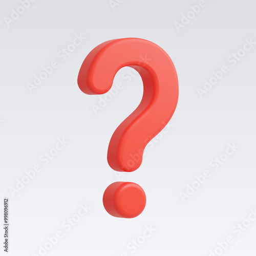 3d Realistic Question mark vector Illustration