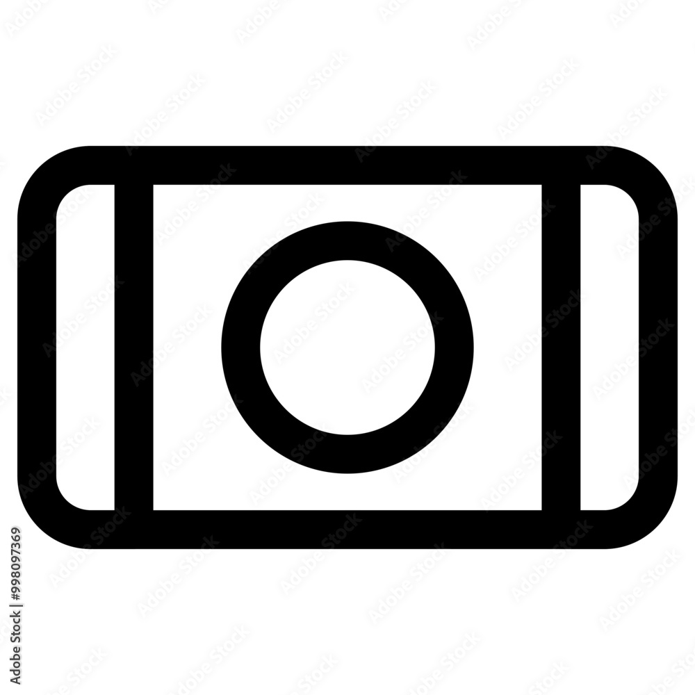 Camera pocket icon outline style. Simple photography symbol vector illustration. Camera pocket icon outline style. Simple photography symbol vector illustration.