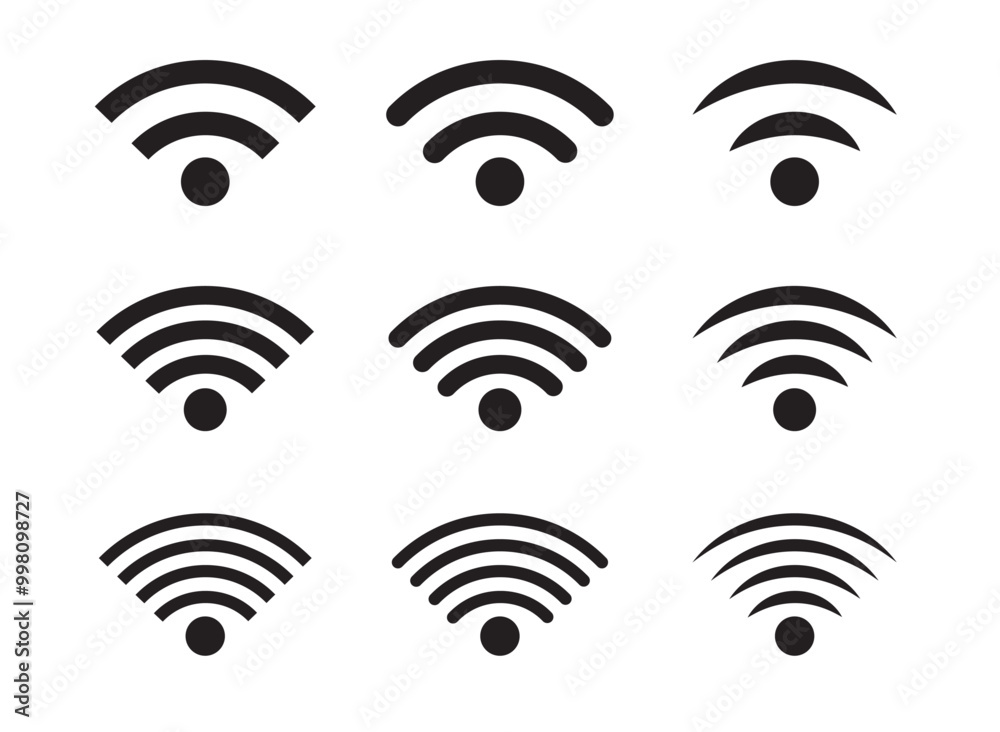 wi-fi iconset. wifi icon signal. Wireless internet symbol. Set of sign for connect of network. Bar of satellites for mobile, radio, computer. Hotspot, strength electronic wave from antenna wi-fi iconset. wifi icon signal. Wireless internet symbol. Set of sign for connect of network. Bar of satellites for mobile, radio, computer. Hotspot, strength electronic wave from antenna