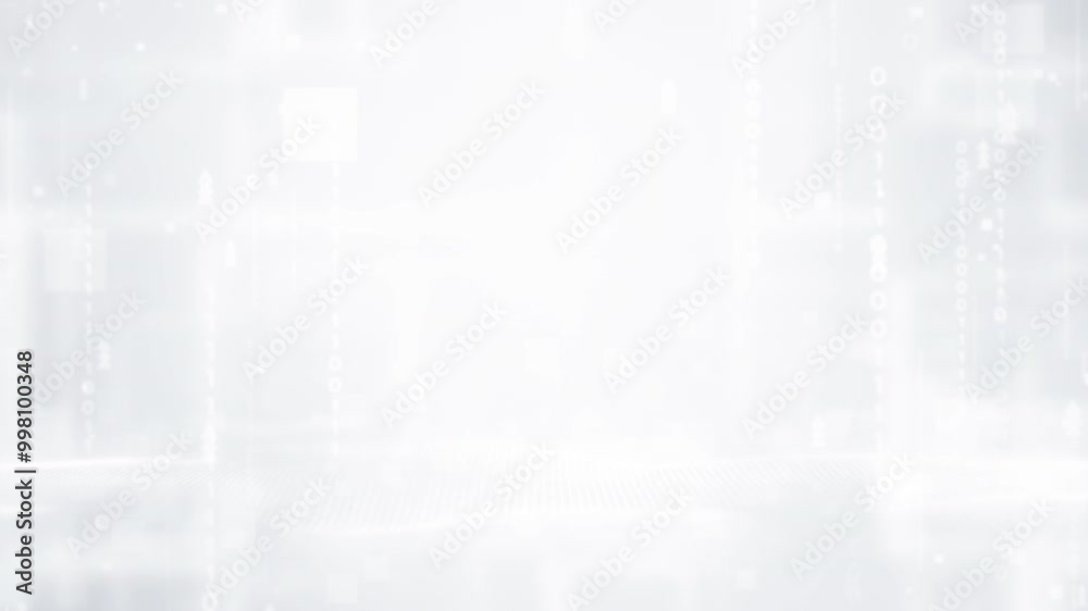 Elegant motion background with soft blue particles flowing smoothly against a white backdrop, great for tech themes.