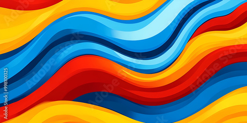 Colorful Abstract Paint Waves