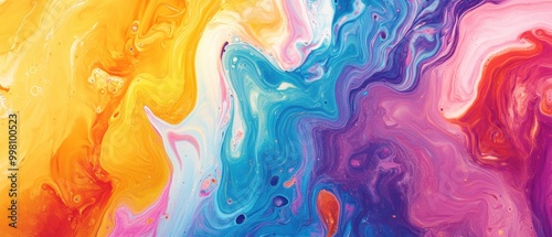 Colorful Swirling Marble Liquid Background