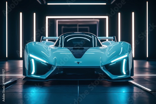 Electric sports car view