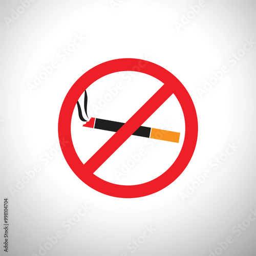 No smoking sign Stop cigarette symbol 
