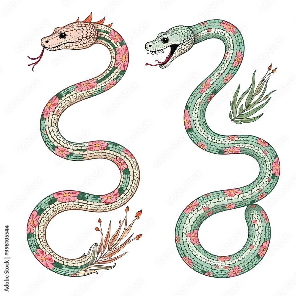 Fototapeta premium Mystical snakes