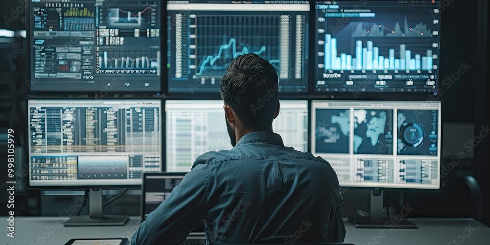 Data Scientist Analyzing Complex Data Visualizations Data Scientist Analyzing Complex Data Visualizations