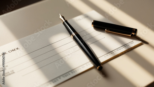 Wallpaper Mural Blank bank check template Torontodigital.ca