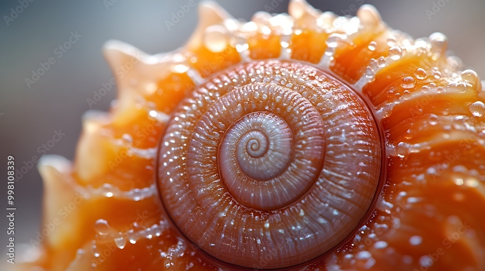 Detailed Macro Photography of a Captivating Spiral Snail Shell Pattern Detailed Macro Photography of a Captivating Spiral Snail Shell Pattern