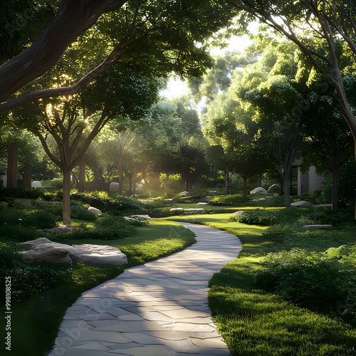 path in the garden. Generative AI