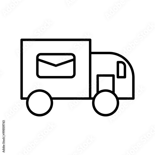 delivery truck line icon