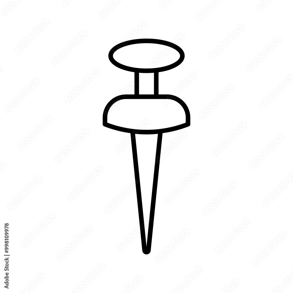 push pin line icon push pin line icon