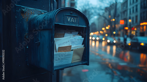 A Close-Up of an Open Mailbox with Various Documents Inside 