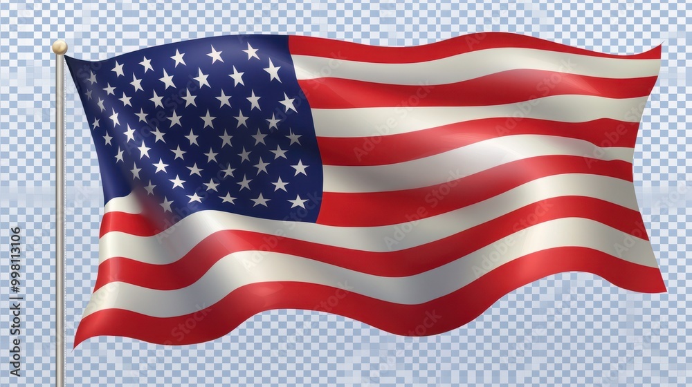 4 th July transparent American flag background. 4 th July transparent American flag background.