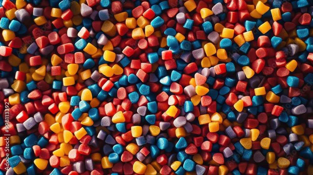A close up of a bunch of beads. Imaginary recycled plastic granules. A close up of a bunch of beads. Imaginary recycled plastic granules.