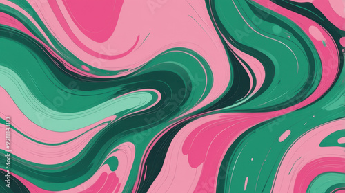 pink and green abstract background with lines