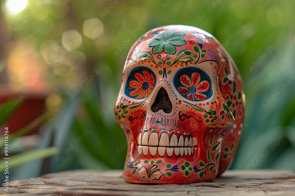Beautiful greeting card with bright holiday composition for happy to joy celebrate dia de muertos Beautiful greeting card with bright holiday composition for happy to joy celebrate dia de muertos