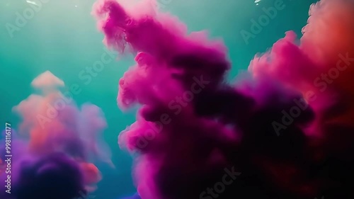 Colorful Ink in Water - Abstract Background