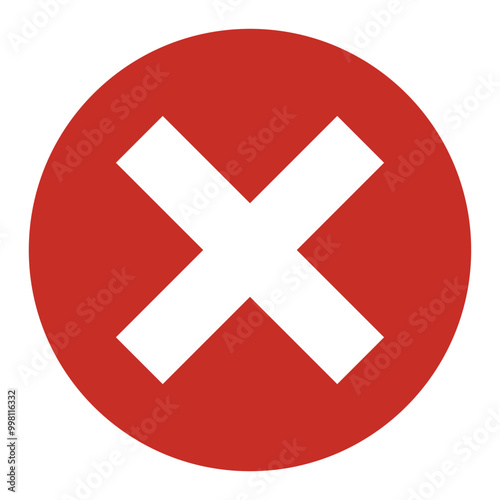 Close or delete symbol. Close, cancellation, wrong and reject symbol. Cross sign for apps and web interfaces, infographics, presentations, marketing