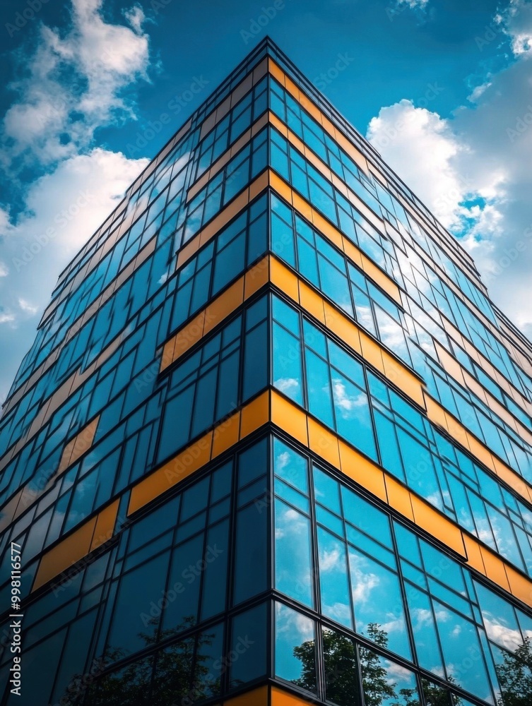 Towering Modern Skyscraper in Contrast with Cloudy Sky - Architectural Scale and Design | Sony A7R IV Wide-Angle Photography Towering Modern Skyscraper in Contrast with Cloudy Sky - Architectural Scale and Design | Sony A7R IV Wide-Angle Photography
