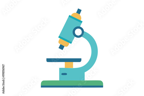 Microscope icon clipart art illustration