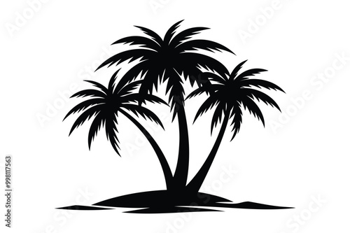 palm tree silhouette vector illustration