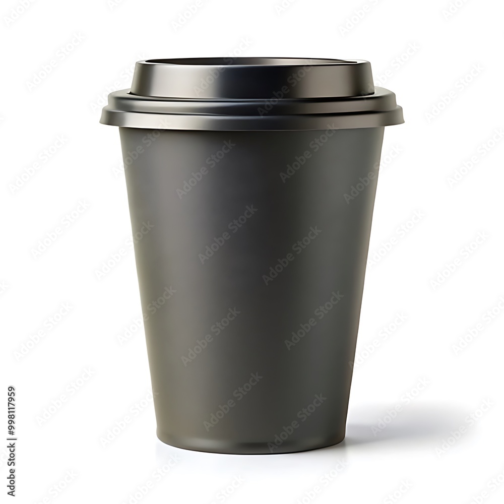 Blank Black Paper Coffee Cup with Black Lid Mockup for Cafes and Restaurants Blank Black Paper Coffee Cup with Black Lid Mockup for Cafes and Restaurants