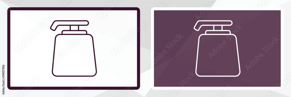 liquid soap outline icon. Linear vector from kitchen concept. Thin line white and black liquid soap icon isolated on white and dark background liquid soap outline icon. Linear vector from kitchen concept. Thin line white and black liquid soap icon isolated on white and dark background
