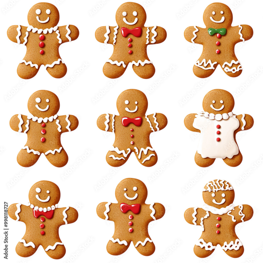 A collection of gingerbread man A collection of gingerbread man
