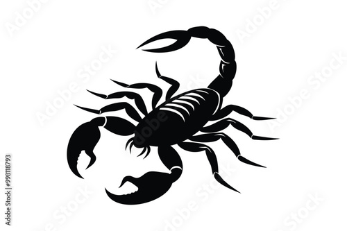 scorpion silhouette vector illustration