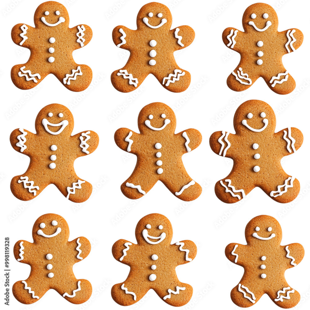 A collection of gingerbread man A collection of gingerbread man