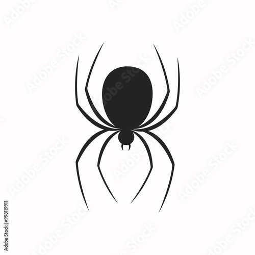 Realistic spider on an isolated background. Transparent background Vector illustration