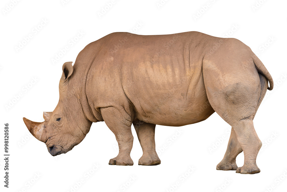 Fototapeta premium african rhinoceros isolated on white background