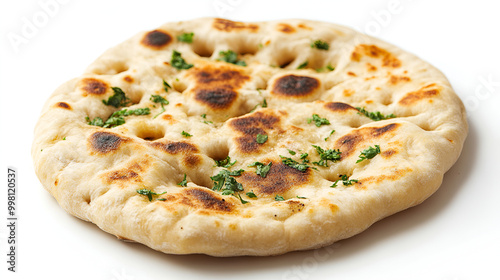 pizza on a white background, fresh flatbread on white background.