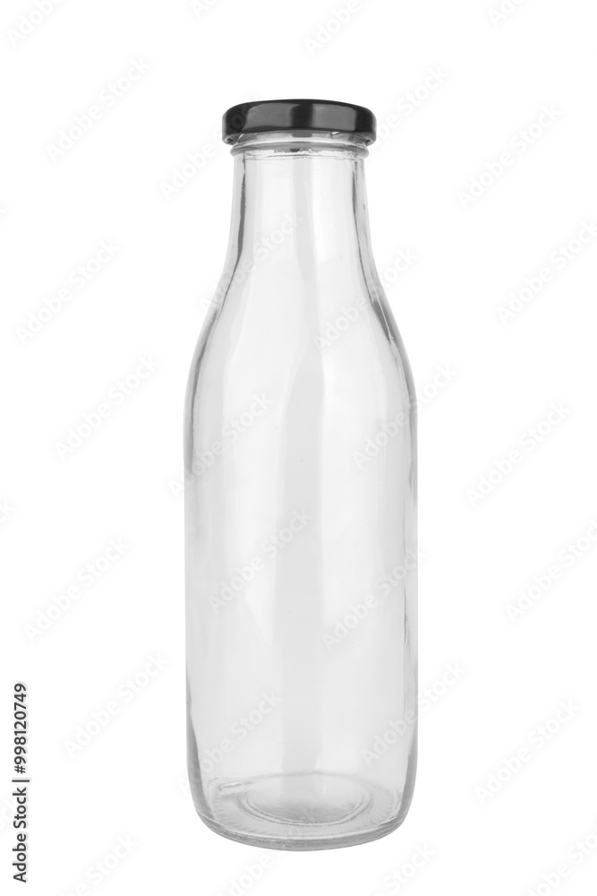 Empty glass bottle isolated on white background Empty glass bottle isolated on white background