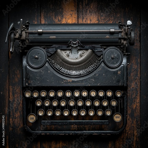 Vintage Typewriter Close-up with Blank Page and Soft Light - Monochrome Macro Shot with Sony A7R IV