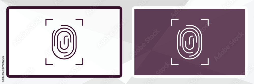 fingerprint scan outline icon. Linear vector from internet security concept. Thin line white and black fingerprint scan icon isolated on white and dark background fingerprint scan outline icon. Linear vector from internet security concept. Thin line white and black fingerprint scan icon isolated on white and dark background