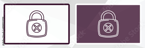 insecure outline icon. Linear vector from internet security concept. Thin line white and black insecure icon isolated on white and dark background