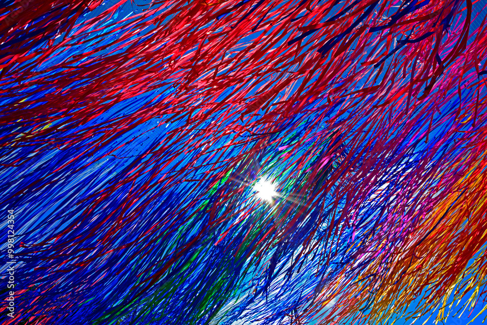 tęczowe wstążki, rainbow ribbons, colorful ribbons