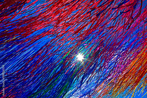 Obraz na płótnie tęczowe wstążki, rainbow ribbons, colorful ribbons w salonie