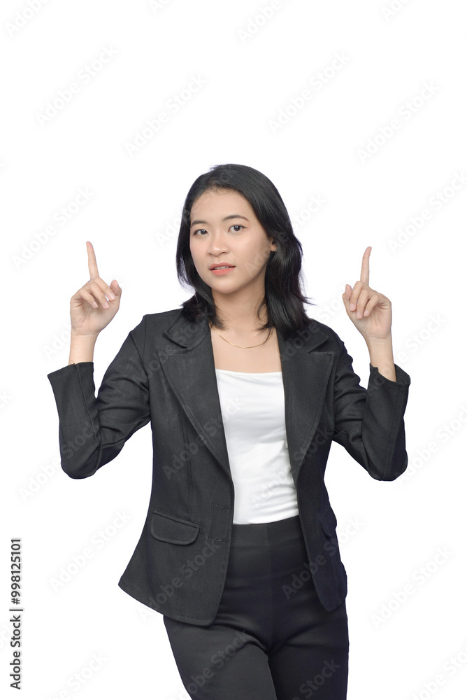 Asian Business Woman Wearing a Black Suit Asian Business Woman Wearing a Black Suit
