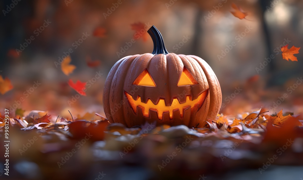 Halloween pumpkin with creative carvings, Generative AI Halloween pumpkin with creative carvings, Generative AI