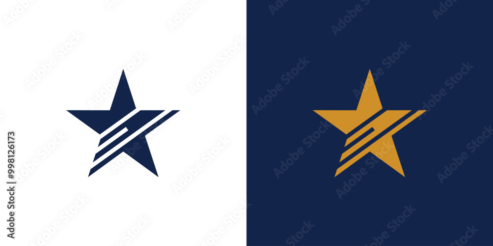 Unique and modern star logo design Unique and modern star logo design